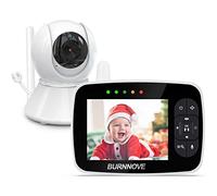 BURNNOVE Babyphone Camera 3.5 Pouces 720P Baby Phone Surveillance sans Fil Vision Nocturne Invisible PTZ ECO Zoom 2X Moniteur Bébé Communication Bidirectionnelle 4 Berceuses Pas de WiFi