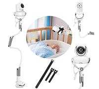BURNNOVE Support de Moniteur Caméra Bébé 850mm 720p Flexible Pliable Universel Solide Support de Téléphone Portable sans Perçage avec Bandoulière Compatible avec la Plupart des Babyphones