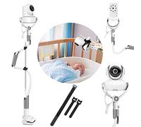 BURNNOVE Support Babyphone Flexible 850 mm Fixation Universelle sans Perçage Compatible Berceau Table Étagère Support Téléphone Portable avec 3 Sangles Sécurité Stable et Réglable