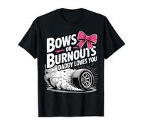 Burnouts Or Bows Gender Reveal Racing Party Idea T-Shirt
