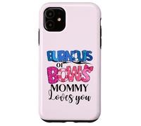 Burnouts or Bows Mommy Loves You Baby Shower Sexe Reveal Coque pour iPhone 11