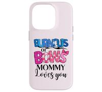 Burnouts or Bows Mommy Loves You Baby Shower Sexe Reveal Coque pour iPhone 14 Pro