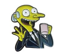 Burns Coffee Time Caféine Meme Mug Bureau Matin Animé Dessin animé Comédie TV Animation Humour Blague 3,2 cm Badge à épingle en émail, 1.25 Inches, Émail, émail