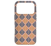 Burnt Orange Terra Cotta Organic Leaf Tile Autumn Pattern Coque pour iPhone 17 Pro