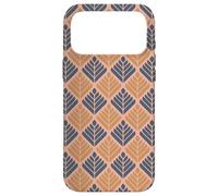 Burnt Orange Terra Cotta Organic Leaf Tile Autumn Pattern Coque pour iPhone 17 Pro Max