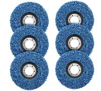 BURNTOP Lot de 6 disques de décapage de 115 mm - Durable - Pour meuleuse d'angle - Pour nettoyer et enlever le revêtement de peinture, la rouille et l'oxydation (bleu)
