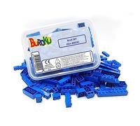 Buroku Blue Set - Paquet de 165 Briques de Construction Bleues. Différentes Tailles. Toy Bricks Compatible avec Toutes Les Marques. Grandes pièces Bleues.