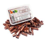 Buroku Brown Set - Lot de 165 Briques de Construction Marron. Différentes Tailles. Toy Bricks Compatible avec Toutes Les Marques. Gros Morceaux Bruns.