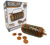 Buroku Cryptex Da Vinci Puzzle Box - Cadenas à combinaison secrète, puzzle logique et mystère, puzzle stem éducatif avec pièces de monnaie, jeu d'ingéniosité pour enfants et adultes