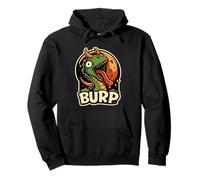 Burp Dragon Monstre Cartoon Lune Badge rétro Sweat à Capuche
