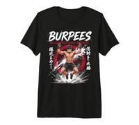 Burpees Anime Gym Motivation Workout Fitness Design T-Shirt Haut de Gamme