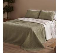 Burrito Blanco | Couvre-lit 100% Polyester pour lit de 105 cm Sauge | Comprend une housse de coussin | Toucher Cotton Touch | Réversible | Garnissage 360 g/m² | Toucher doux | Longue durée de vie