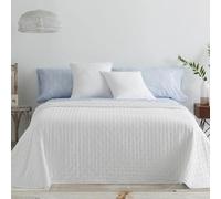 Burrito Blanco Couvre-lit d'été, Polyester, Blanc, Ancho de 150 a 160 cm