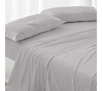 Burrito Blanco Draps de Velvelina® | Lit de 90 cm (+ Dimensions Disponibles) | Design 005 | Couleur Grise (90 x 190/200 cm)