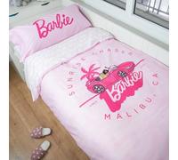 Burrito Blanco Housse de Couette Barbie TM pour lit de 90 cm Motif Malibu 003 Rose 100% Coton