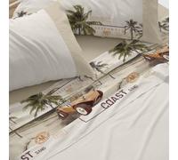 Burrito Blanco | Parure de lit 50% Coton 50% Polyester Lit 105 Ambre | 3 pièces : drap-housse, drap plat et taie d'oreiller, 144 fils, toucher doux, longue durée de vie