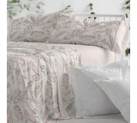 Burrito Blanco | Parure de lit 50% Coton 50% Polyester pour lit de 105 cm | 3 pièces : drap-housse, drap plat et taie d'oreiller, 144 fils, toucher doux, longue durée de vie