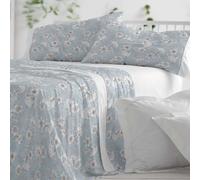 Burrito Blanco | Parure de lit en Coton | Lit de 135 cm (+ Dimensions Disponibles) | Design 637 | Couleur Eau (135 x 190/200 cm)