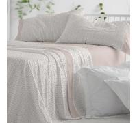 Burrito Blanco | Parure de lit en Coton | Lit de 90 cm (+ Dimensions Disponibles) | Design 638 | Couleur Beige (90 x 190/200 cm)