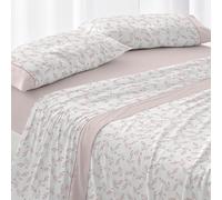 Burrito Blanco Parure de lit pour lit de 105 cm (+ Dimensions Disponibles) | 50% Polyester, 50% Coton, 50% Coton, Motif 040 | Couleur Maquillage (105 x 190/200 cm)