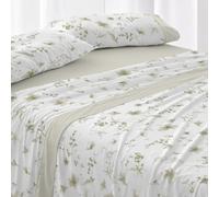 Burrito Blanco Parure de lit pour lit de 105 cm (+ Dimensions Disponibles) Motif 048, Couleur Sauge (105 x 190/200 cm)