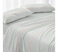 Burrito Blanco Parure de lit pour lit de 135 cm (+ Dimensions Disponibles) Motif 542, Couleur Menthe (135 x 190/200 cm)
