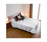 BURRITO BLANCO Summer Quilt 100 avec Un Motif Géométrique en Relief pour Lit de Mariage 135x190 Jusqu'à 135x190cm/Couvre-lit D'été 135, Couleur Blanche