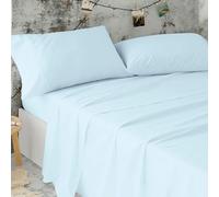 Burrito Blanco T1201 Parure de lit en Coton mélangé T12 Bleu Largeur 180 cm