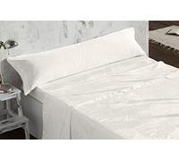 Burrito Blanco Underzy Coralina Parure de lit 3 pièces avec Drap Plat, taie d'oreiller et Drap-Housse pour lit de 150/160 cm Beige (150 x 190/200 cm)