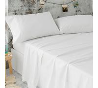 Burrito Blanco Underzy Parure de lit en mélange de Coton Facile à Repasser et à Laver pour lit de 150 cm (150 x 190/200 cm) Blanc