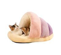 Burrowing Lit pour petit chien - Lit cachette en forme de pantoufle | Lit couvert pour chat pour intérieur et extérieur - Lit amovible pour chat - Lit de toilettage chaud et confortable pour chats