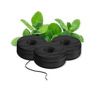 BURST Lot de 3 recharges de fil dentaire extensible (30 m par paquet) | Bobines d'arôme menthe eucalyptus | Tissé | Absorbe les taches | Végétalien | Paraben, BPA et sans cruauté envers les animaux