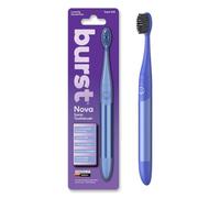 Burst Nova Brosse à dents bleue | Blanchiment des dents alimenté par ultrasons | Poils super doux | 18 000 VPM | Minuteur de 2 minutes | Poignée en aluminium | Tête de brosse remplaçable | Taille