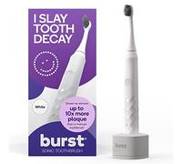 BURST Oral Care Brosse à dents électrique avec tête de brosse à dents au charbon blanc