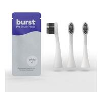 BURST Pro Sonic Lot de 3 têtes de rechange pour brosse à dents électrique Blanc Poils doux pour nettoyer en profondeur, enlever les taches et la plaque dentaire