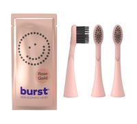 BURST Sonic Electric Toothbrush Replacement Heads, Charcoal Toothbrush Heads, 3pk, Rose Gold