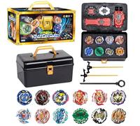 Burst Turbo Blade Kit toupie de combat 12 en 1, Bey Metal Fusion S avec 3 lanceurs, poignée et valise, cadeau d'anniversaire, Noël