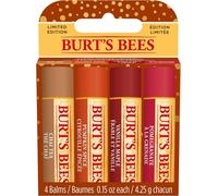 Burt¿S Bees Coffret Cadeau Set De Baumes À Lèvres Hydratants À La Cire D¿Abeille Et Vitamine E 100% D¿Origine Naturelle Thé Chai, Citrouille Épicée, Vanille, Érable, Grenade 4x4,25 G
