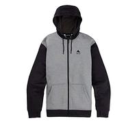 Burton Oak Full-Zip Hoodie Sweat á Capuche Homme Gray Heather FR : 2XL (Taille Fabricant : XXL)