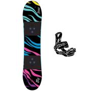 Burton - Pack Planche Snowboard Mini Grom Rocker - 100 + Mini Grom - Planche Snowboard