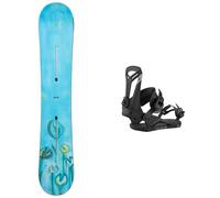 Burton - Packs (snowboard + fix) - Snowboard all mountain - Pack Blossom Frog 2026 - Bleu Bleu 152 cm,155 cm,158 cm,162 cm