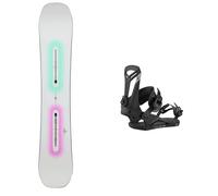 Burton - Packs (snowboard + fix) - Snowboard all mountain - Pack Custom Glow 2026 pour Homme - Blanc Blanc 154W cm,162 cm,166W cm,170W cm