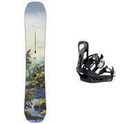 Burton - Packs (snowboard + fix) - Snowboard all mountain - Pack Custom Jungle 2026 pour Homme - Vert Vert 154W cm,170W cm