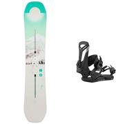 Burton - Packs (snowboard + fix) - Snowboard all mountain - Pack Feelgood First Tracks 2026 pour Femme - Bleu Bleu 142 cm,146 cm,152 cm