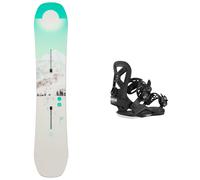 Burton - Packs (snowboard + fix) - Snowboard all mountain - Pack Feelgood Smalls 2026 en Bois - Bleu Bleu 140 cm