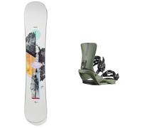 Burton - Packs (snowboard + fix) - Snowboard all mountain - Pack Hideaway 2026 en Bois - Blanc Blanc 144 cm,148 cm,152 cm,155 cm
