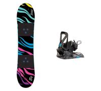 Burton - Packs (snowboard + fix) - Snowboard - Pack Mini Grom 2026 en Bois - Noir Noir 80 cm,90 cm,100 cm
