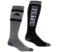 Burton W nd Midweight 2 Paquet Herren-Skisocken Chaussettes Pop Noir