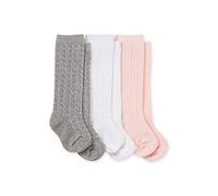 Burt's Bees Baby Lot de 3 paires de chaussettes en coton bio pour bébé fille, Multicolore, 2-3 ans