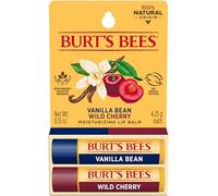 Burt's Bees Baume à lèvres hydratant à la cerise sauvage et à la gousse de vanille pour unisexe 2 x 0,15 oz baume à lèvres